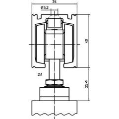 Einzugsdämpfung Perlan 140 SoftStop 80kg EV 1 Erweiterungs-Set 750-1290mm GEZE