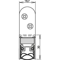 ATHMER - Türdichtung Schall-Ex® Ultra WS 1-290 2-s.L.958mm Alu.silberf.HLT