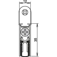ATHMER - Türdichtung Doppeldicht® M-12/35 1-392 1-s.L.833mm Alu.silberf.HLT