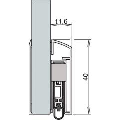 Türdichtung Schall-Ex® GSA 1-s.L.1083mm Alu.silberf.GLT L/R ATHMER
